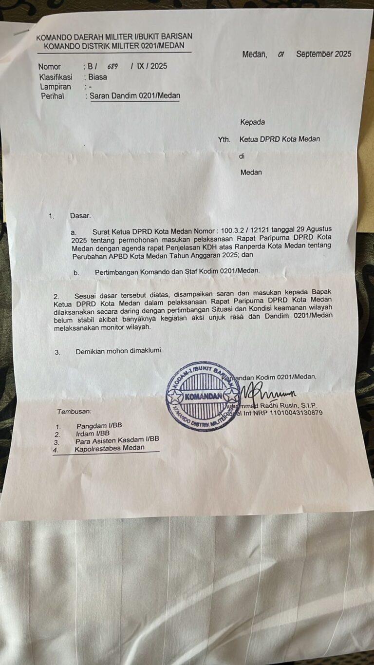 Takut Unjuk Rasa Rusuh, Rapat Paripurna DPRD Medan Digelar Online