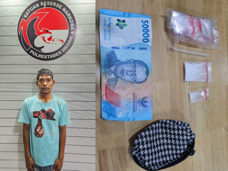 Polisi Tangkap Bandar Sabu di Jalan Pales V Medan Tuntungan
