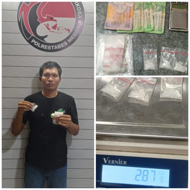 Polisi Tangkap Pengedar Sabu Bernama Rahmat di Jalan Pimpinan Medan Perjuangan