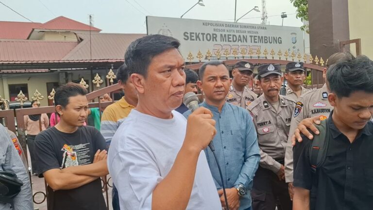 Polisi Sambut Puluhan Pemuda Unras Kasus Penganiayaan: Penetapan Tersangka Lamhot  Sudah Sesuai Prosedur