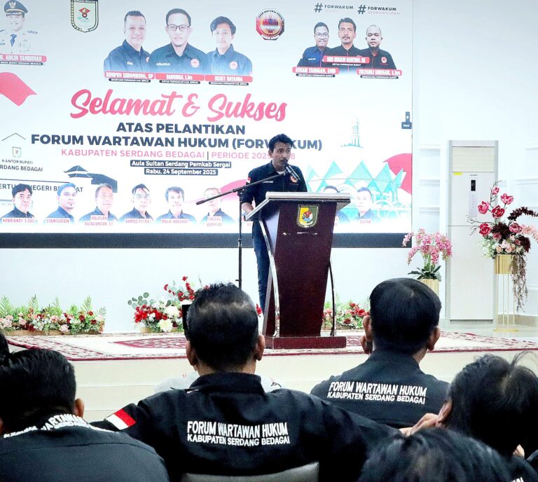 Aris Rinaldi Nasution Lantik Pengurus Forwakum Sergai periode 2025 – 2028