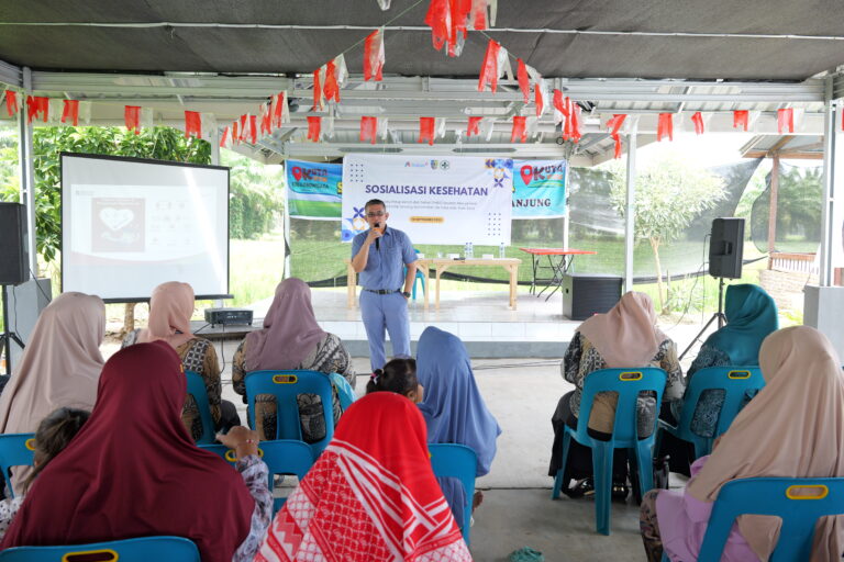 INALUM dan Puskesmas Sei Suka Sosialisasikan PHBS ke Warga Desa Kuala Tanjung