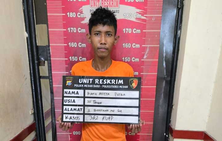 Polisi Ringkus Seorang Pria Curi Hp di Kios Kawasan Medan Petisah