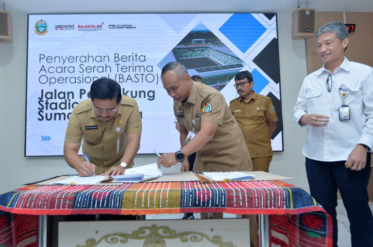Pemprov Sumut Terima Penyerahan Operasional Jalan Pendukung Stadion Utama dari BBPJN