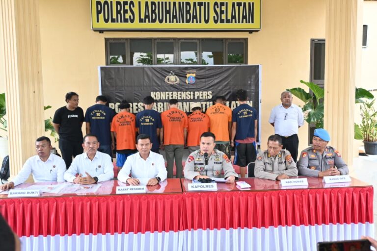 Ops Kancil Toba 2025 Polres Labusel: 8 Pelaku Curanmor Diamankan, 15 Motor Disita