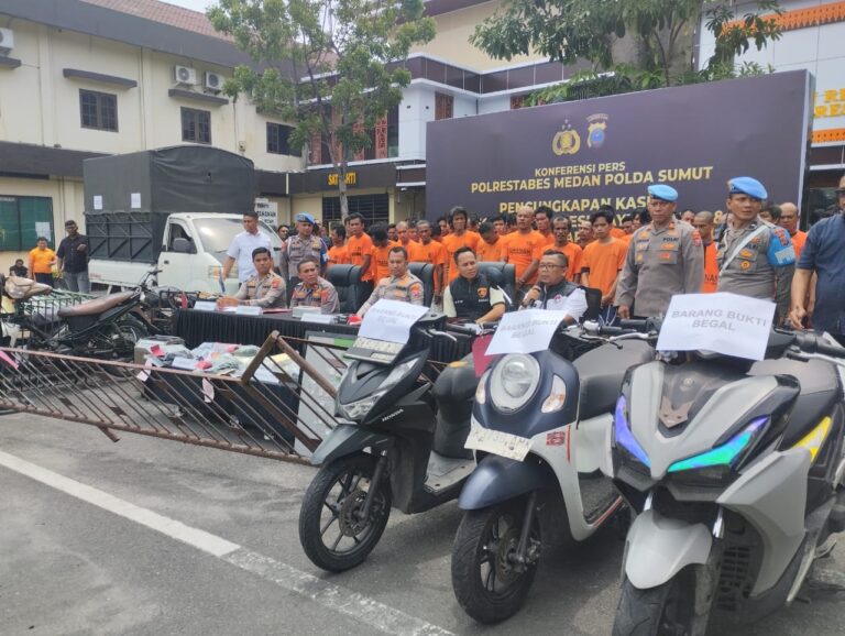 Sepekan, Polrestabes Medan Ungkap 61 Kasus dengan 87 Tersangka Kejahatan Jalanan dan Narkoba