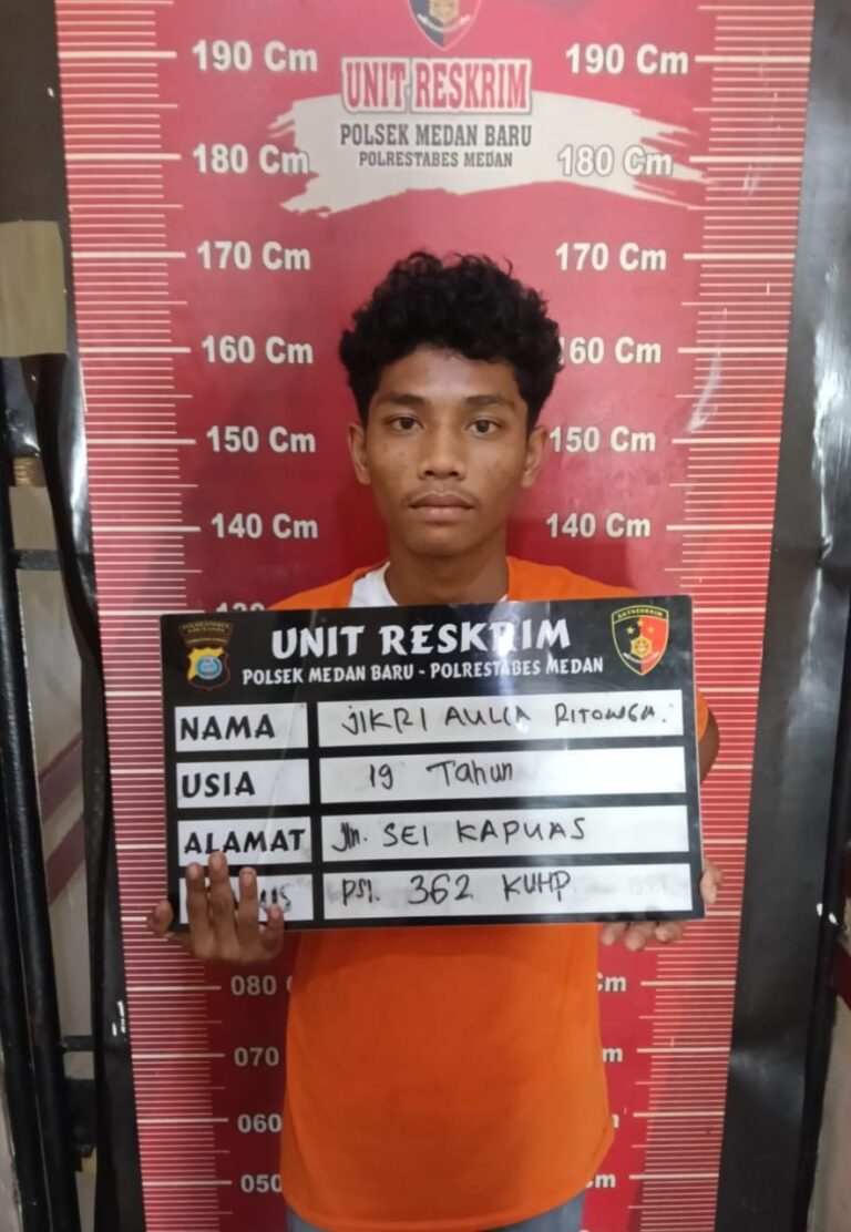 Polisi Ringkus Pelaku Curi Hp di Jalan Darussalam Medan