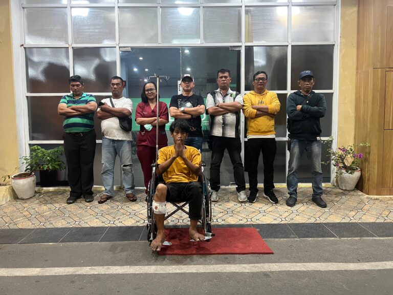 Polsek Medan Area Tembak Pelaku Curi Puluhan Laptop di Jalan Tuba II Medan Denai