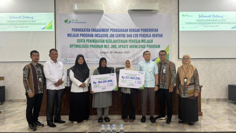 BPJS Ketenagakerjaan ajak Perusahaan di Langsa, Aceh Timur, dan Aceh Tamiang Dukung Program Inclusive Job Centre dan CSR Pekerja Rentan