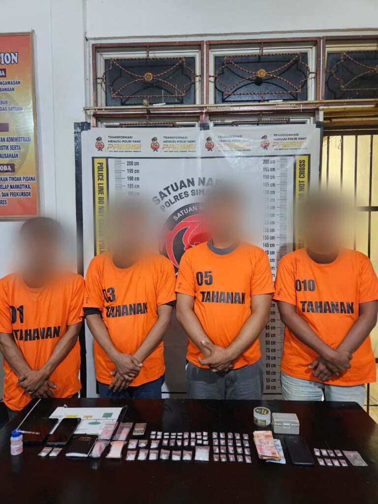 Polres Simalungun Bekuk Empat Bandar Narkoba, Sabu 37 Gram Diamankan