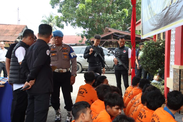 Tempo Sebulan, Polres Pelabuhan Belawan Tangkap 48 Pelaku Kejahatan Jalanan
