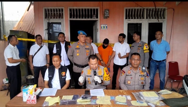 Polisi Paparkan Pelaku Pembunuh Mahasiswa UMA di Gang Rambe Marindal II Patumbak