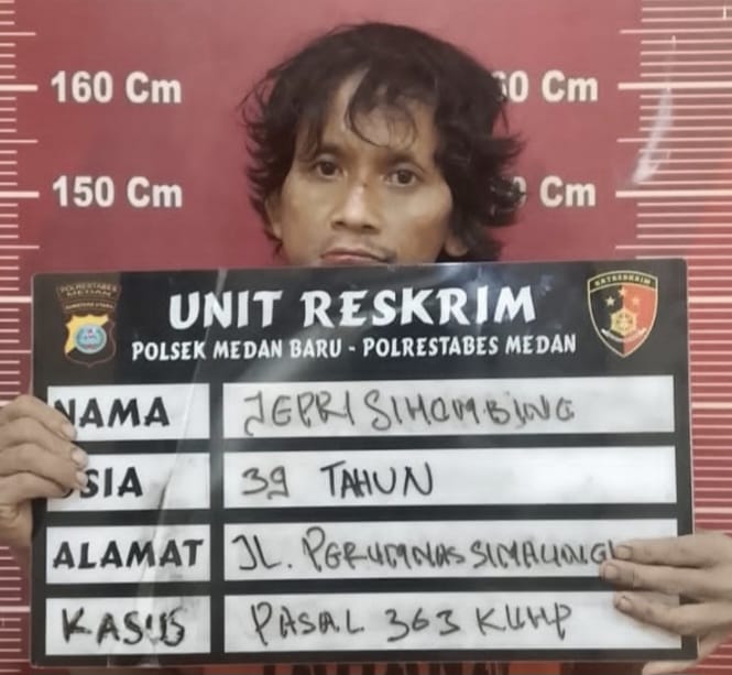 Polsek Medan Baru Ringkus Jepri Sihombing Terduga Pelaku Curi Genset di Jalan Sekip