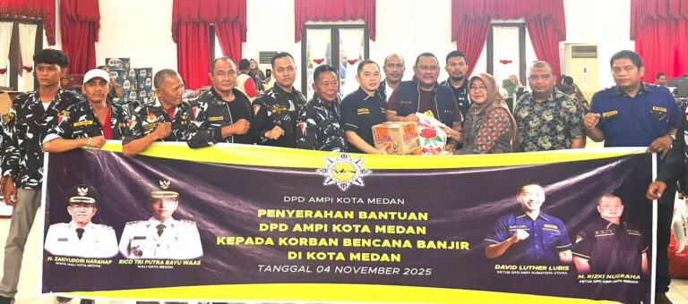 Peduli Bencana, AMPI Kota Medan Salurkan Bantuan untuk Korban Banjir