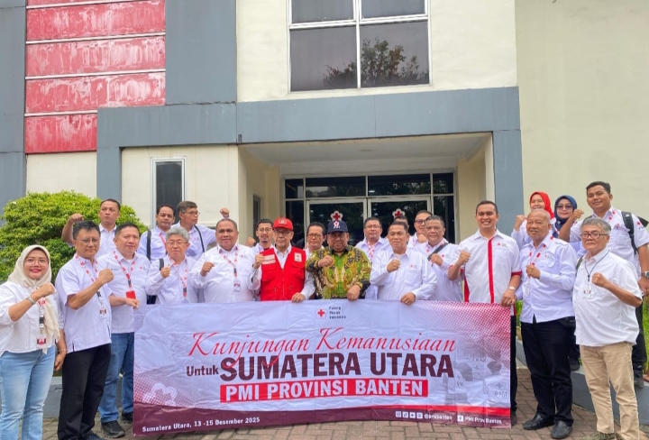 PMI Banten Serahkan Bantuan Kemanusiaan untuk Korban Bencana Alam Sumatera Utara
