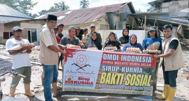 DMDI Indonesia dan Sirup Kurnia Salurkan Bantuan ke Daerah Terdampak Bencana