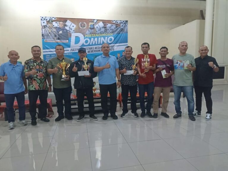 Perebutkan Piala Kapolrestabes Medan, Wartawan Mimbar Umum Sukses Sabet Juara di Kejuaraan Domino PWI Sumut