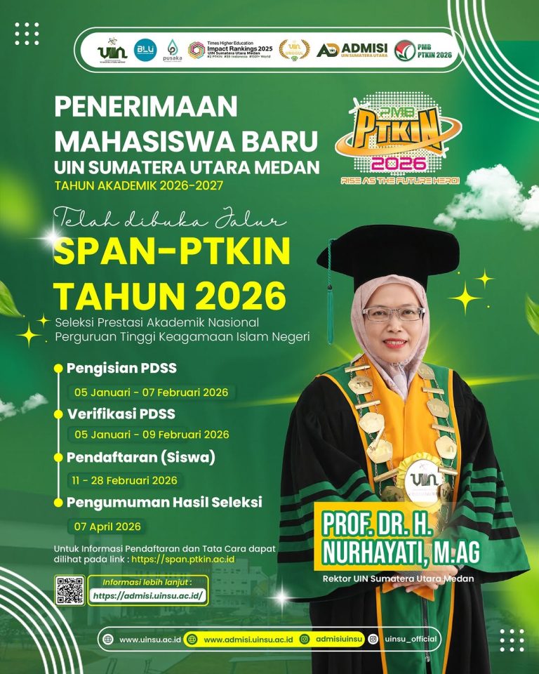 UINSU Medan Buka Pendaftaran Jalur SPAN-PTKIN 2026