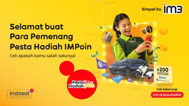 IM3 Umumkan Pemenang Pesta Hadiah IMPoin 2025, Apresiasi Loyalitas Pelanggan Setia dari Seluruh Indonesia