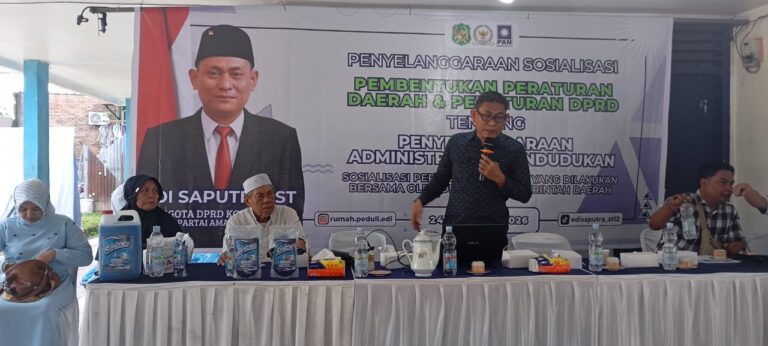 Edi Saputra Sosialisasikan Perda : Kelengkapan Adminduk Penting untuk Pendidikan Hingga Peroleh Bantuan Pemerintah