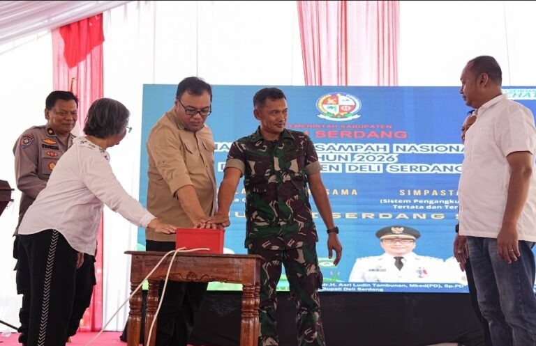 Bupati Deli Serdang Launching Simpastatin, Lubuk Pakam Jadi Pilot Project Pengelolaan Sampah Terintegrasi