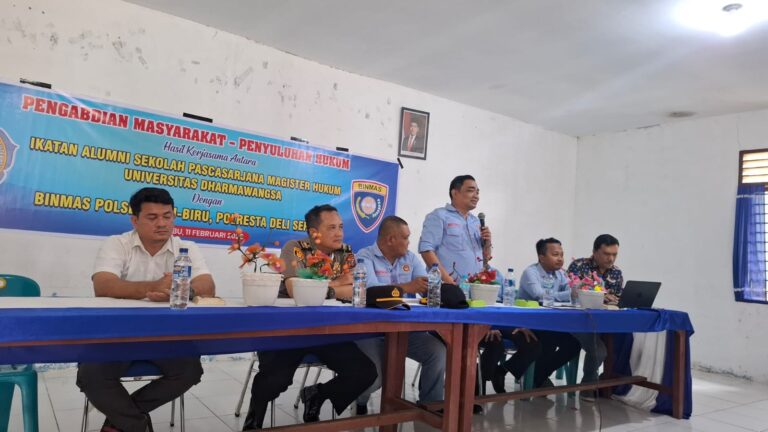 IKA SPMH Undhar – Binmas Polsek Sibiru Biru Selenggarakan Penyuluhan KUHP Baru di Desa Sari Laba Jahe