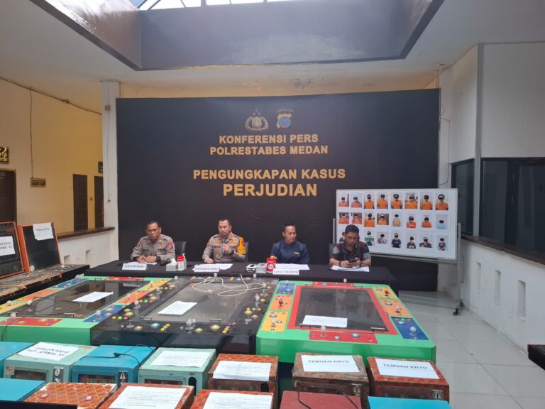 Polrestabes Medan Ungkap Kasus Perjudian, 3 Kecamatan Tertinggi  Tingkat Penindakan