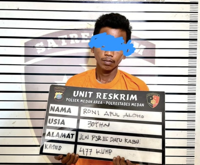 Terekam CCTV, Polsek Medan Area Ringkus  Maling Handphone di Jalan Halat Gang Thabib