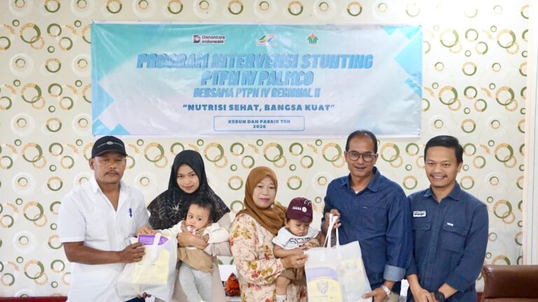 Dukung Indonesia Emas 2045, PTPN IV PalmCo Regional II Kebun dan Pabrik Teh Gelar Program Pengentasan Stunting