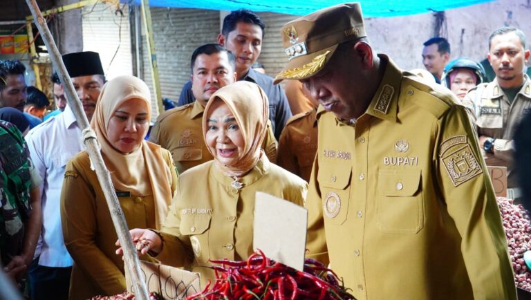 Bupati Syah Afandin Sidak Pasar Baru Stabat, Pastikan Harga Sembako Terkendali Jelang Idul Fitri