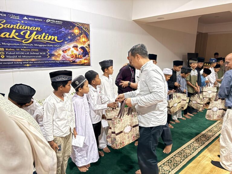 Sebanyak 2.100 Anak Yatim di Wilayah Operasional Pelindo Regional 1Terima Santunan