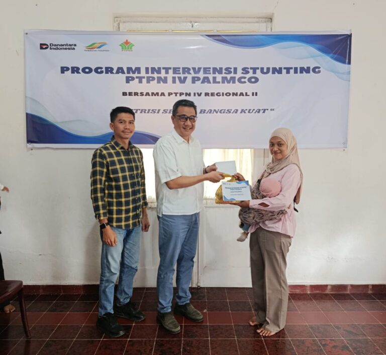 PTPN IV PalmCo Genjot Pengentasan Stunting, Dorong Target Indonesia Emas 2045