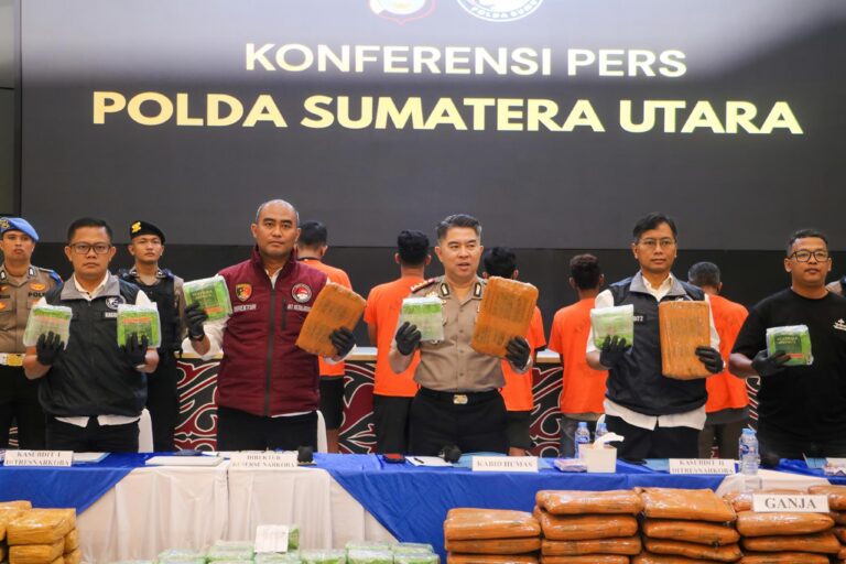 Polda Sumut Amankan 72 Kg Sabu dan 151 Kg Ganja dari 5 Tersangka dalam Sehari