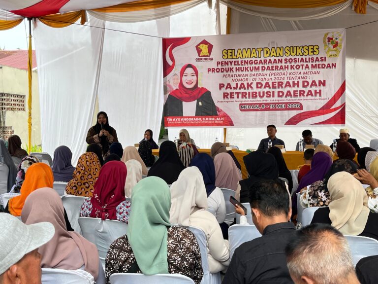 Tia Ayu Anggraini Beri Pemahaman Warga Marelan Tentang Pajak Daerah
