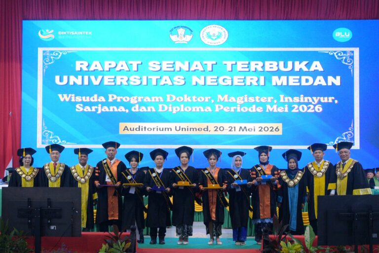 Rektor : 899 Lulusan Unimed Jadilah Inovator Pencipta Lapangan Kerja