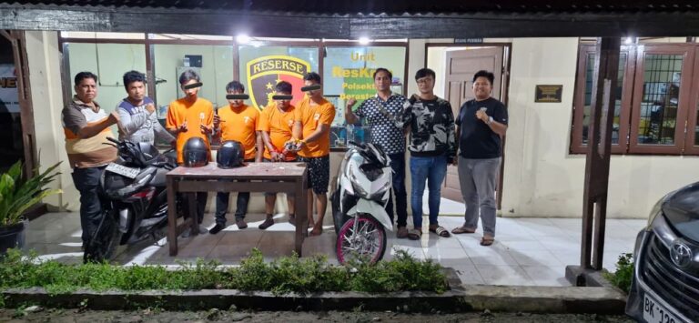 Polsek Berastagi Bongkar Sindikat Curanmor Antar Wilayah, Empat Pelaku Nginap di Hotel Prodeo