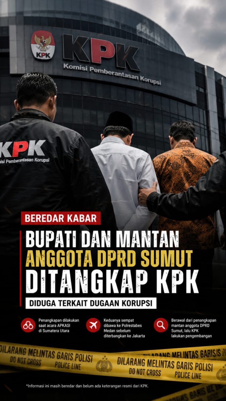 Beredar Kabar Bupati dan Mantan Anggota DPRD Sumut Diamankan KPK