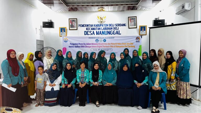 Edukasi Ibu di Era Digital, Tim Dosen UNIMED Gelar Seri Parenting dan Kenalkan Aplikasi BINA di Desa Manunggal