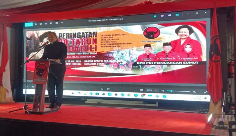 PDI Perjuangan Sumut Peringati 30 Tahun “Kudatuli”, Rapidin: Indonesia Sedang Tidak Baik-baik Saja