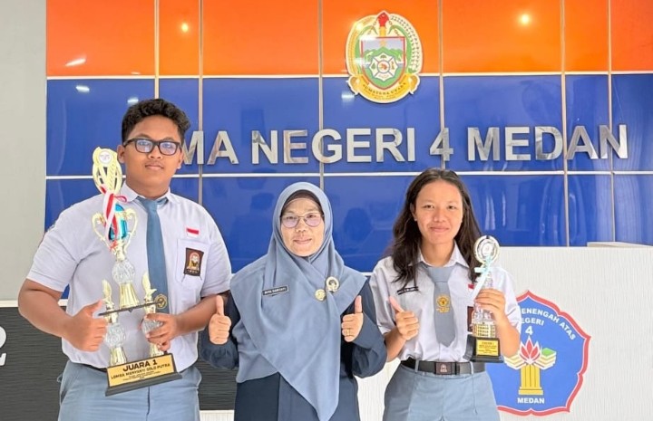 Dua Siswa SMAN 4 Medan Melaju ke FLS3N dan O2SN Tingkat Nasional
