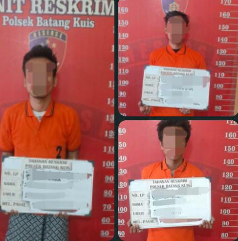 Polsek Batangkuis Tangkap 3 Pria Pelaku Curanmor