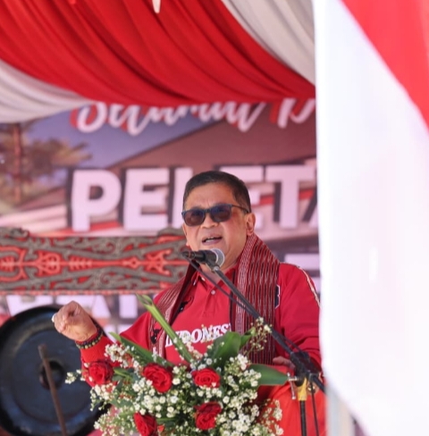Groundbreaking Kantor DPC PDIP Samosir,  Sekjen PDIP : Kantor Partai Harus Berpihak pada Rakyat Miskin