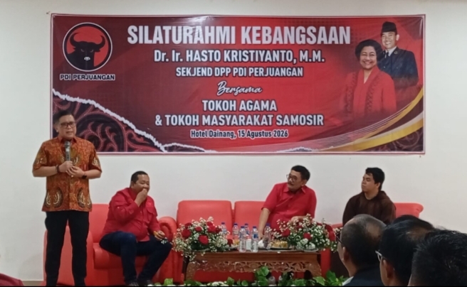Silaturahmi Kebangsaan di Samosir, Hasto Kristiyanto Ajak Tokoh Agama dan Masyarakat Rawat Indonesia sebagai Rumah Bersama