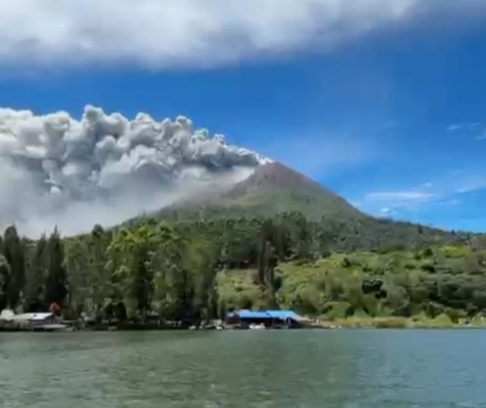 DPRD Sumut Imbau Masyarakat di Kabupaten Karo Tetap Waspada Terhadap Erupsi Sinabung