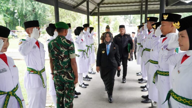 Tiorita Kukuhkan 46 Paskibraka Langkat, Pesan: Jadilah Generasi Pejuang untuk Indonesia Maju