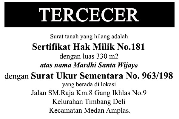 Tercecer SHM No.181