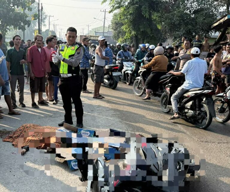 Elak Jalan Berlubang, IRT di Pagar Merbau Tewas Digilas Dam Truk Tanah Timbun