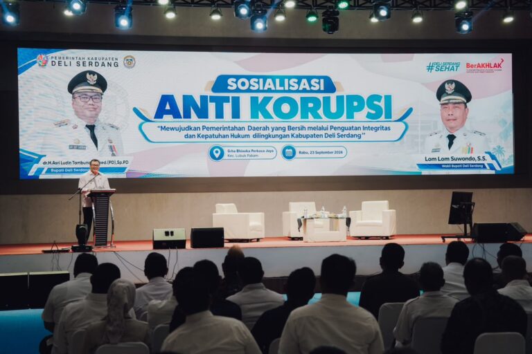 Perkuat Pemerintahan Bersih, Pemkab Deli Serdang Gelar Sosialisasi Antikorupsi dan Teken Pakta Integritas