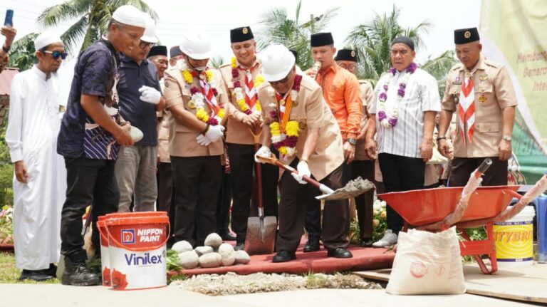 Tandai HUT ke-15, Yayasan Gugus Depan Deli Serdang 926 Bangun Gedung Baru di Saentis