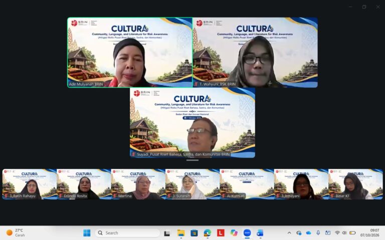 BRIN Gelar Pelatihan ‘CULTURA’, Kupas Tips dan Trik Lolos Pendanaan Riset Eksternal